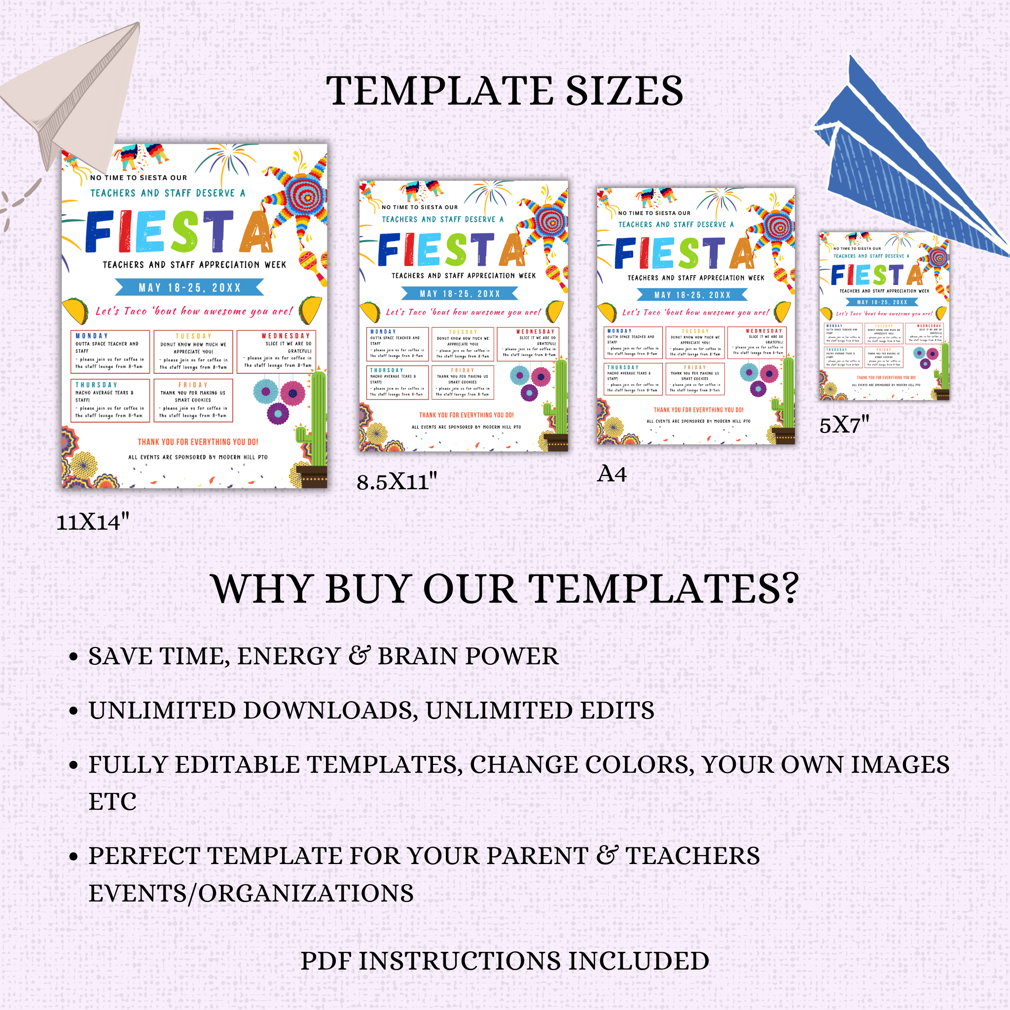 Fiesta-Themed Teacher Appreciation Flyer