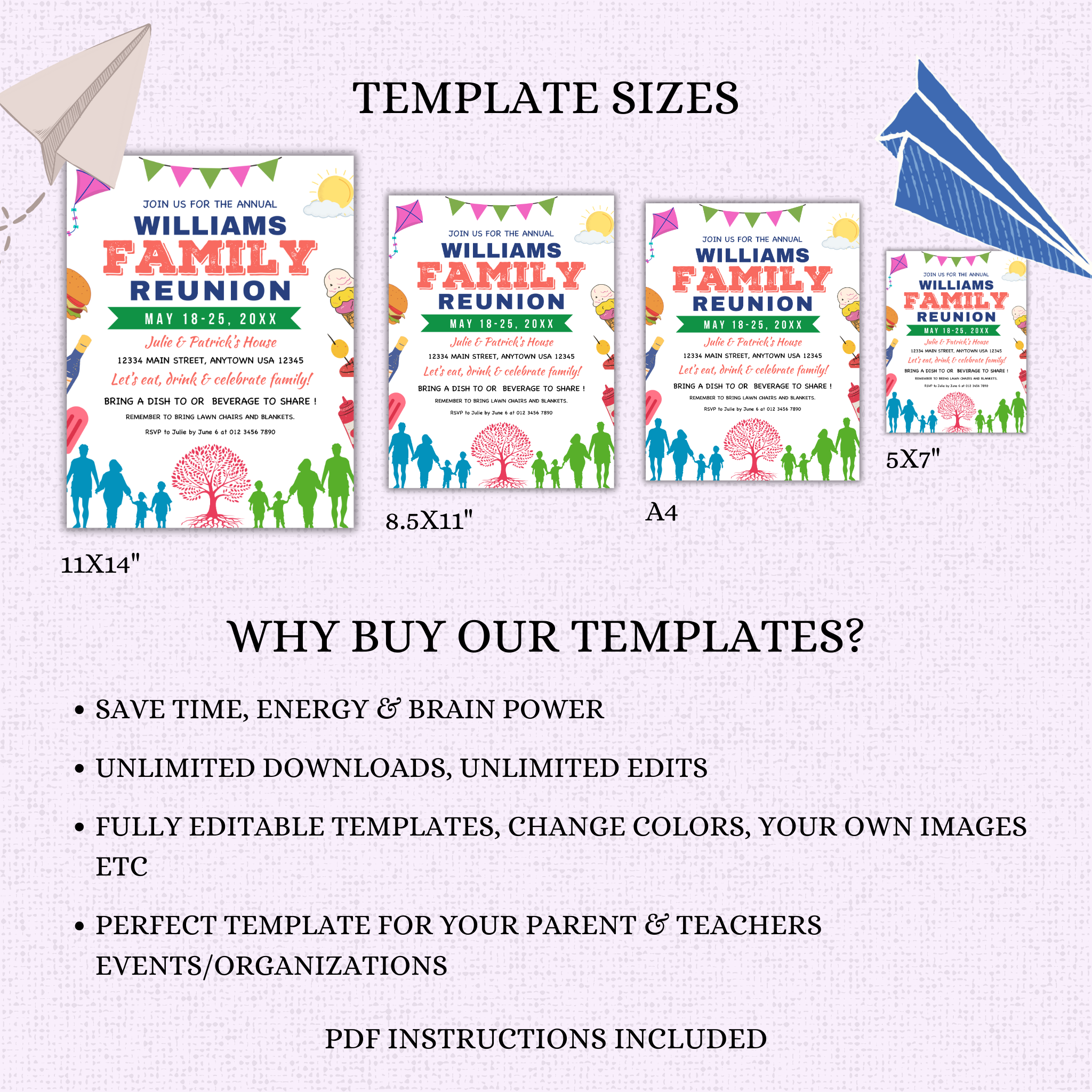 Family Reunion Flyer Template