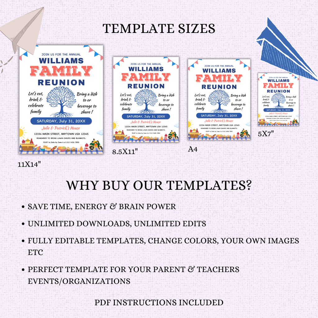 Editable Family Reunion Flyer