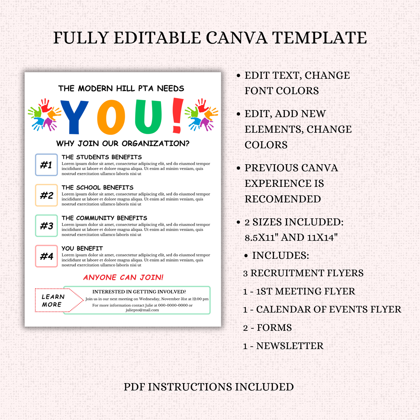 PTO Flyer/Form Template Bundle