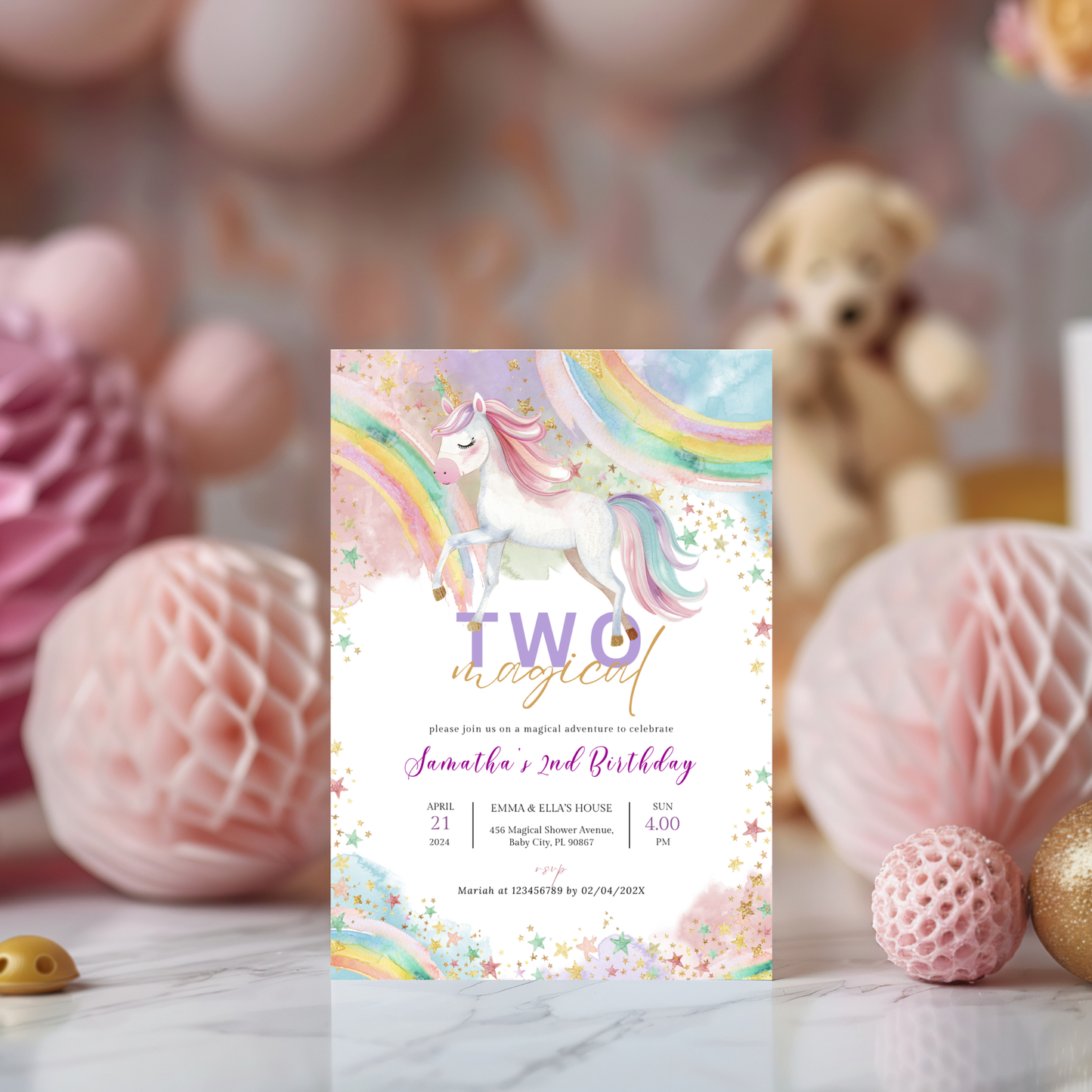 Two Magical Birthday Invitation