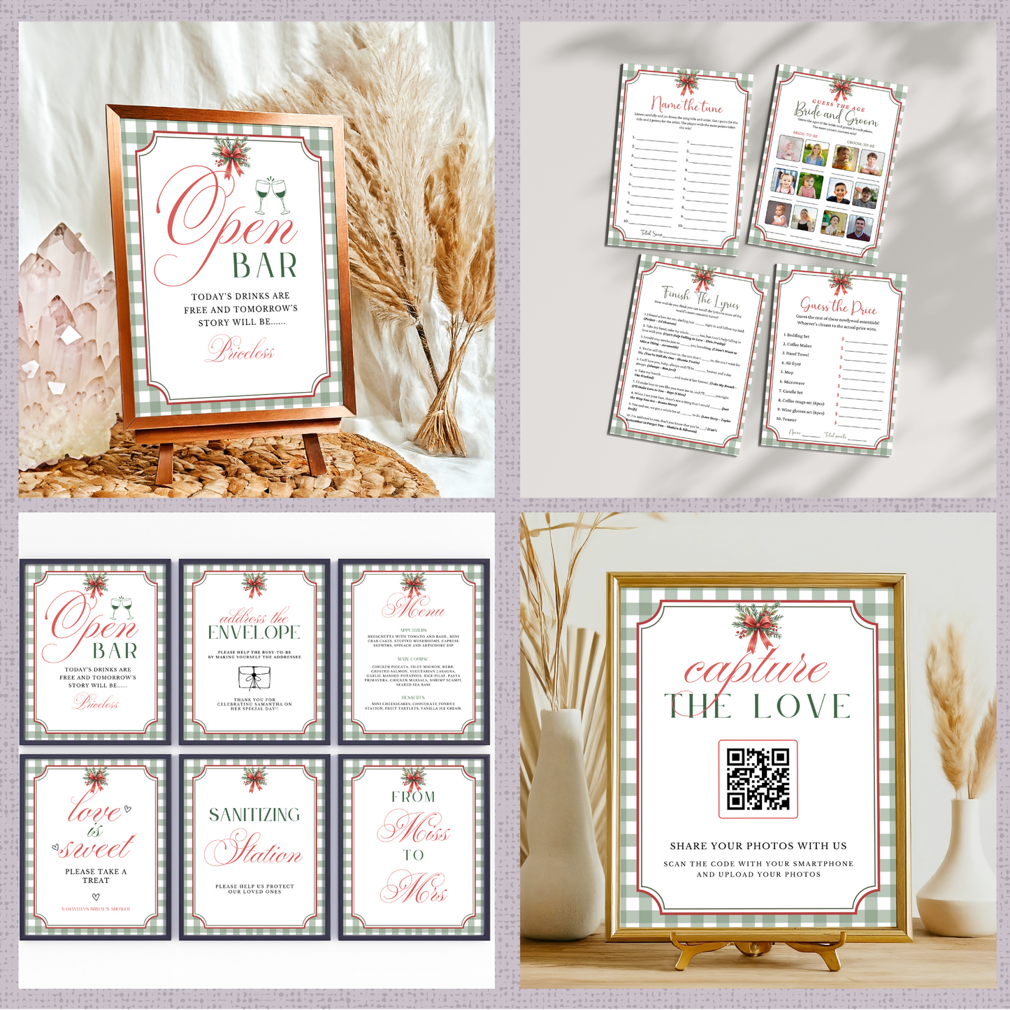 Christmas Bridal Shower Games & Signs - #2