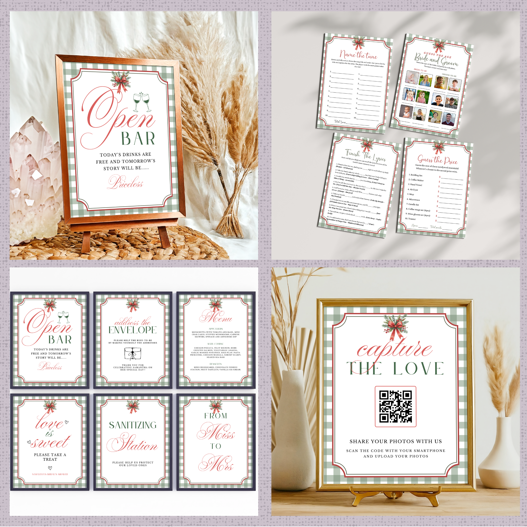 Christmas Bridal Shower Games & Signs - #2