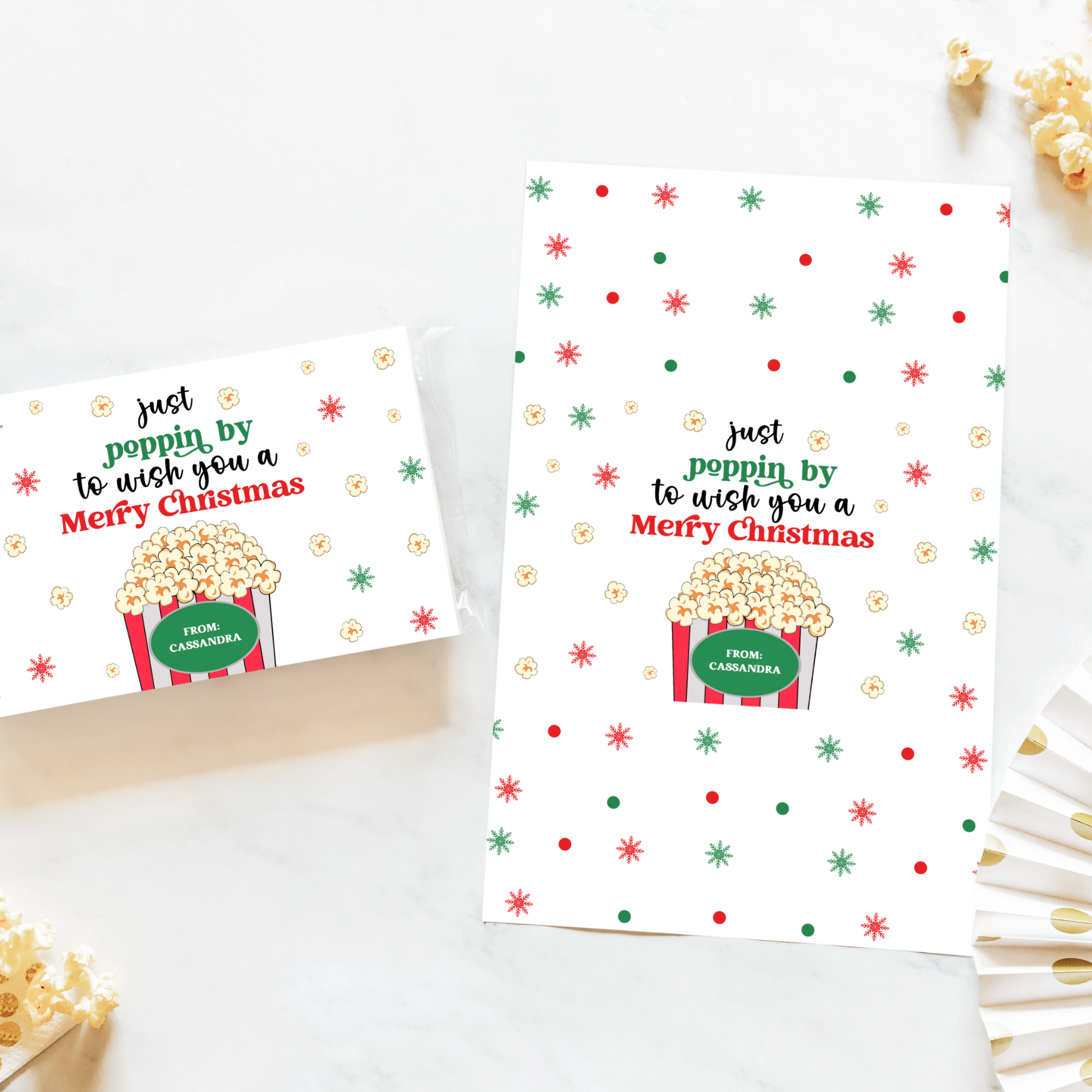 Christmas Popcorn Wrapper