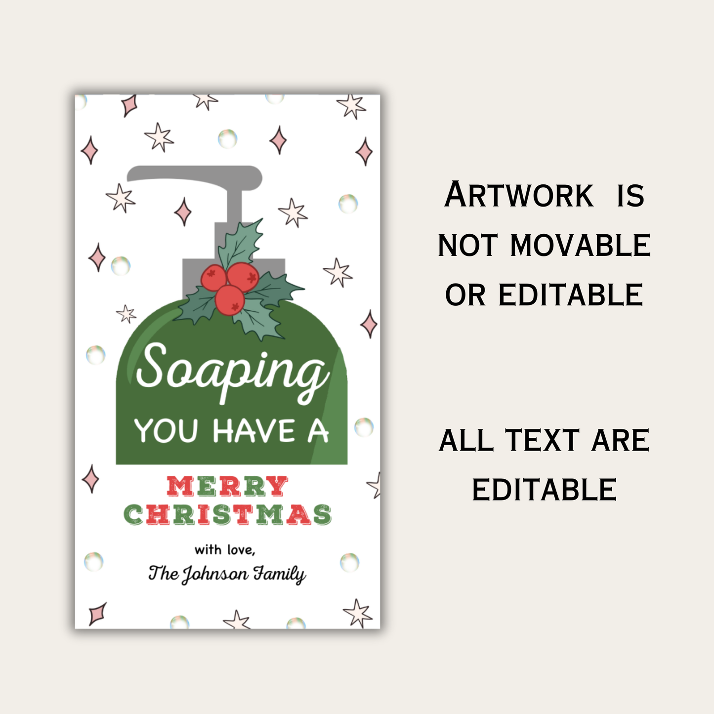 Soaping You Have A Merry Christmas Tag