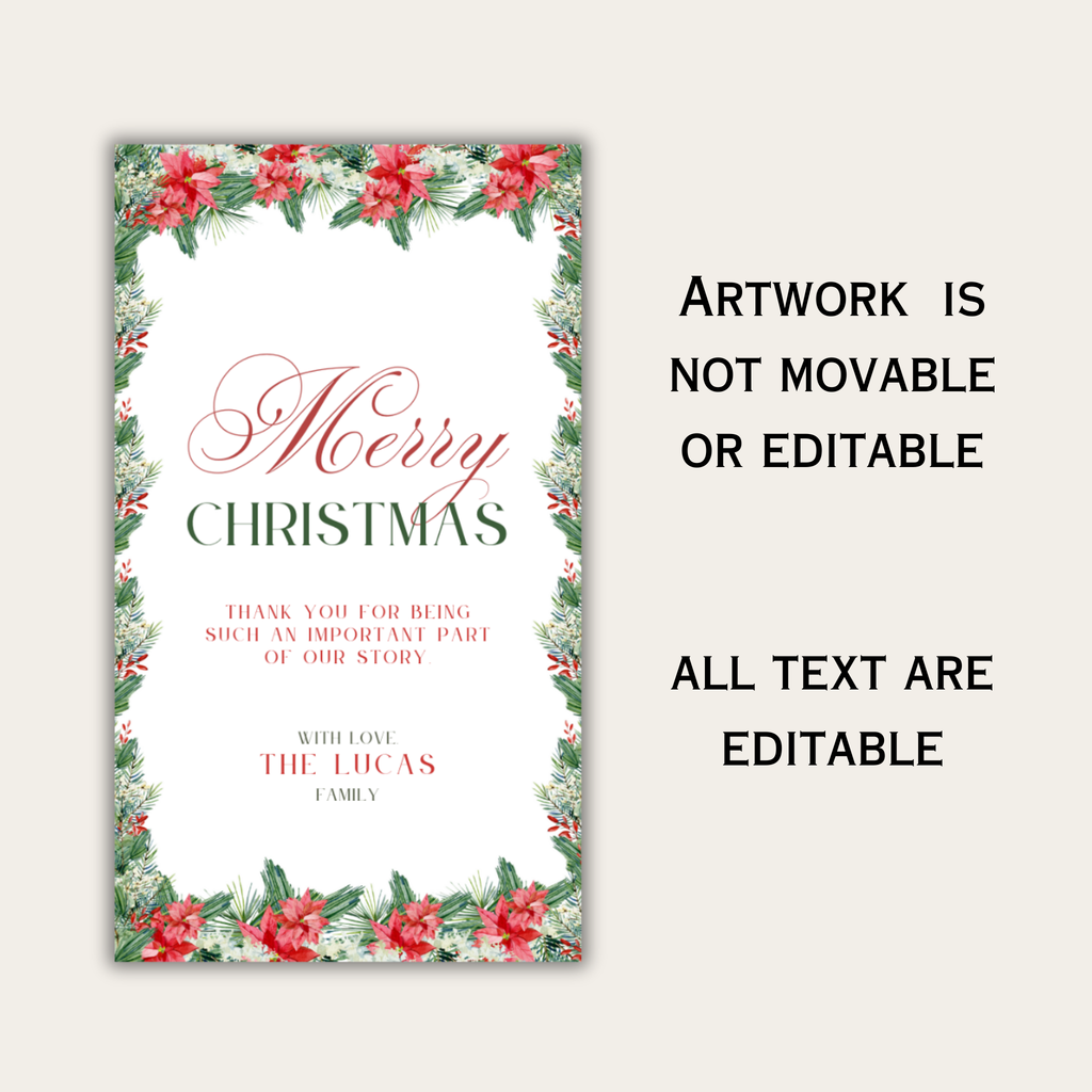 Christmas Gift Tag | Red and Green