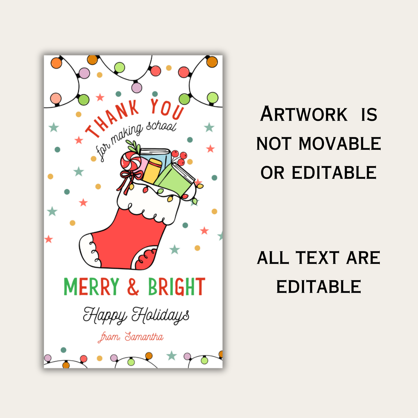Christmas Gift Tag | Teacher Appreciation 01