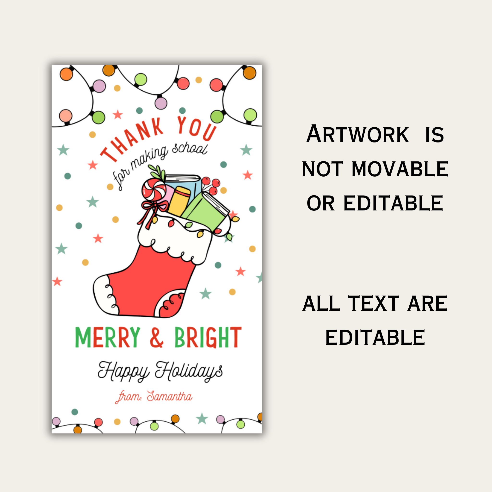 Christmas Gift Tag | Teacher Appreciation 01