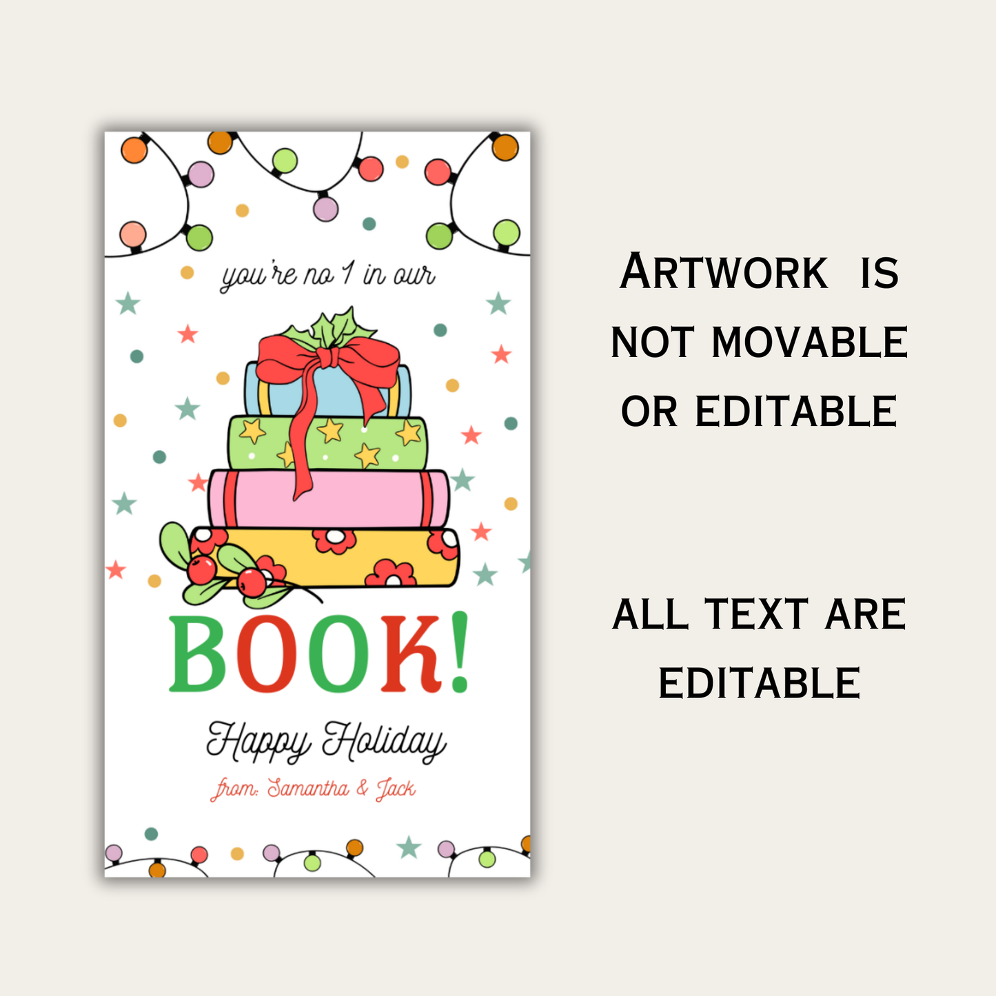 No. 1 in Our Book Christmas Gift Tag
