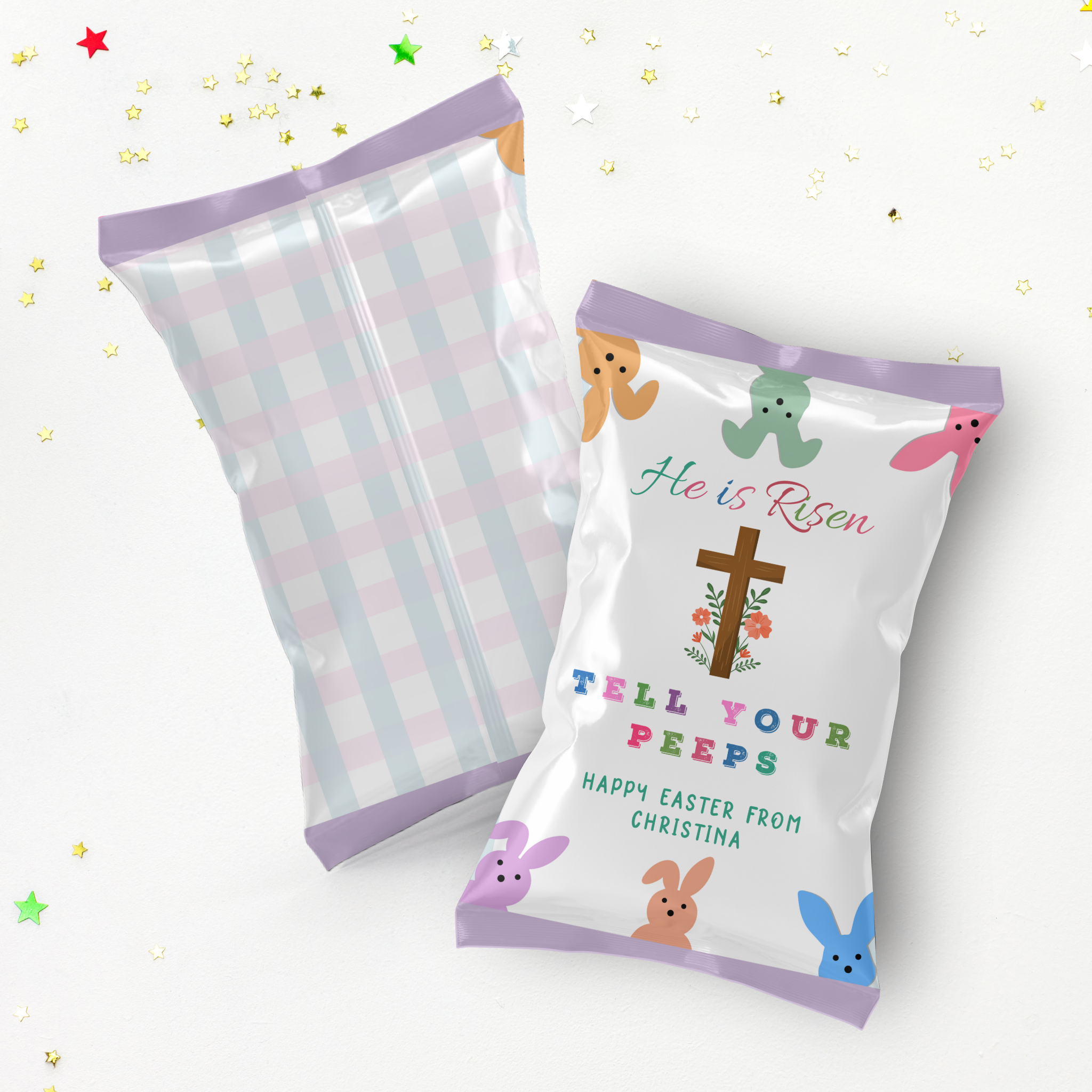 He is Risen Chip Bag - Editable Template