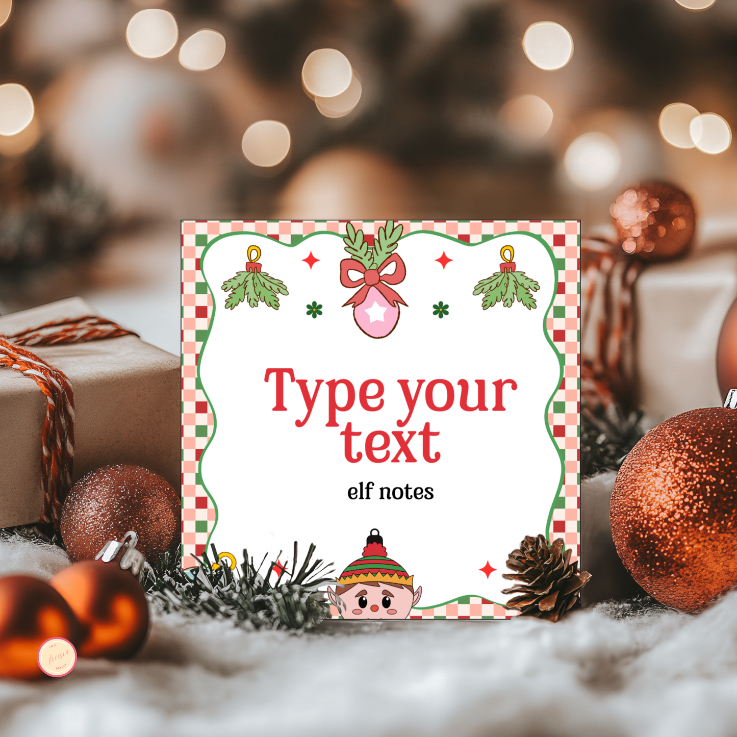 Editable Elf Note Cards