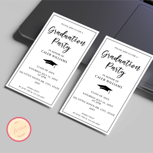 Graduation Party Invitation Inserts