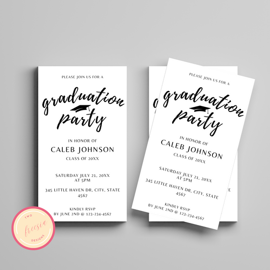 Graduation Party Inserts Template