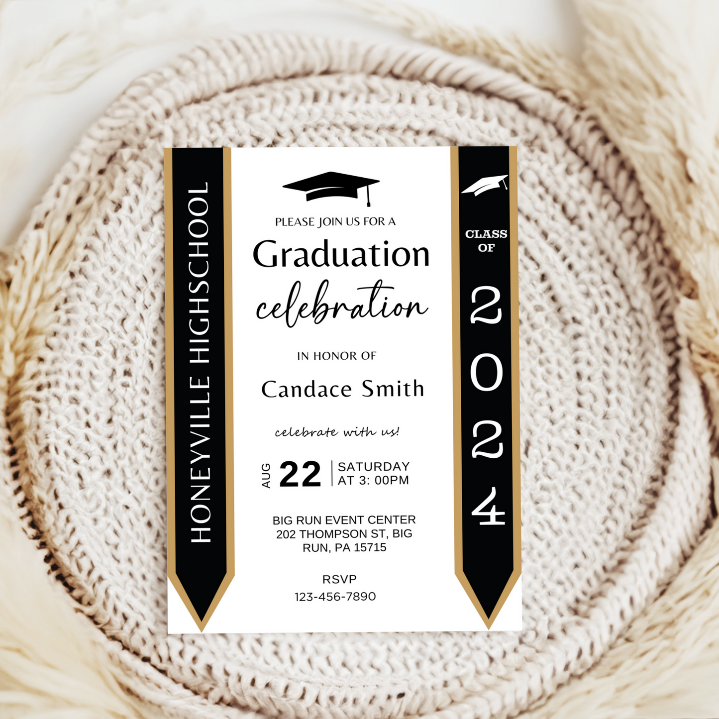 Graduation Invitation Template with Photo