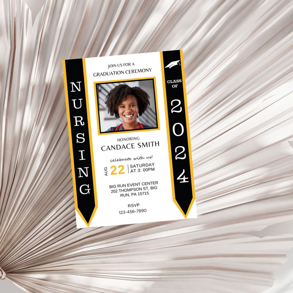 Graduation Invitation Template - Yellow