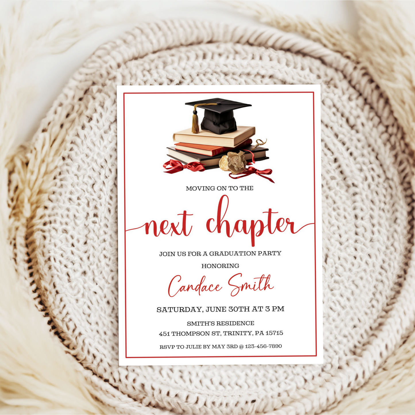 Graduation Party Invite - Next Chapter