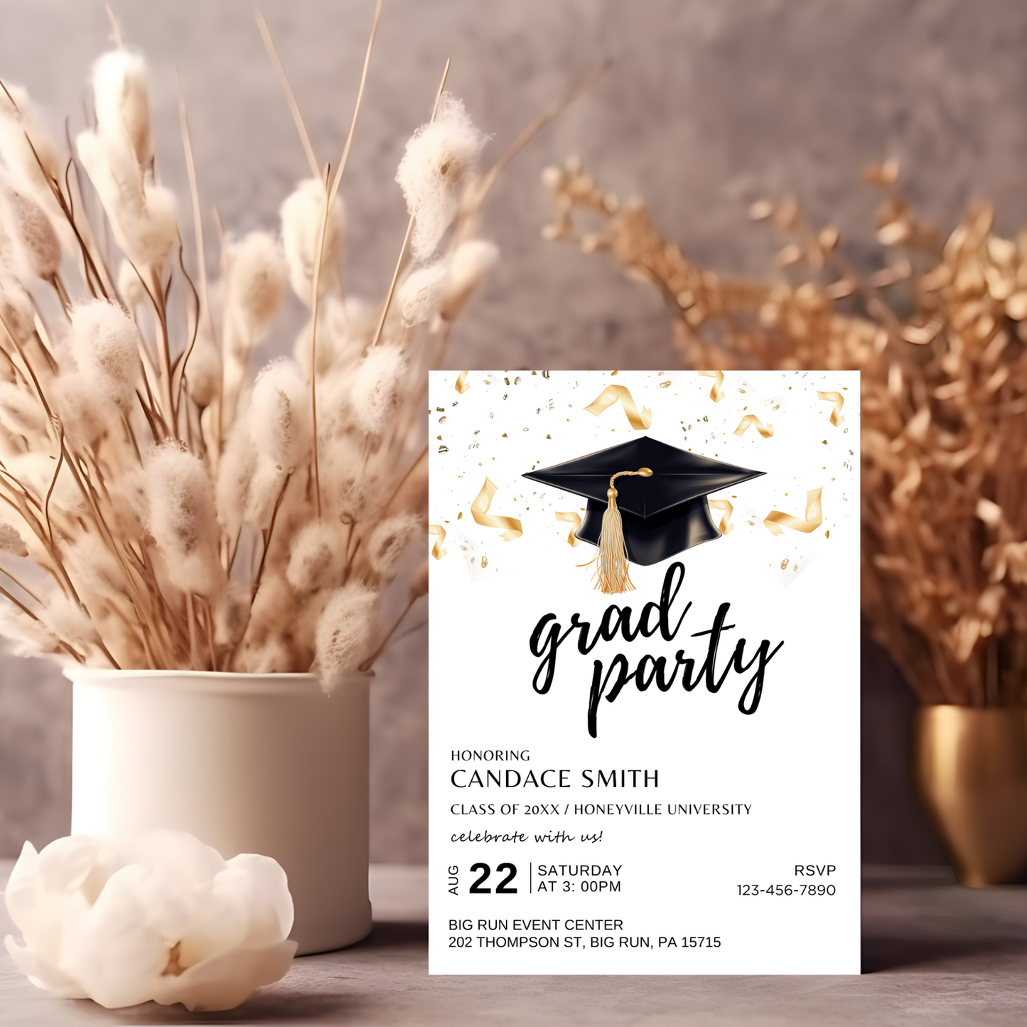 Editable Graduation Party Invitation Template