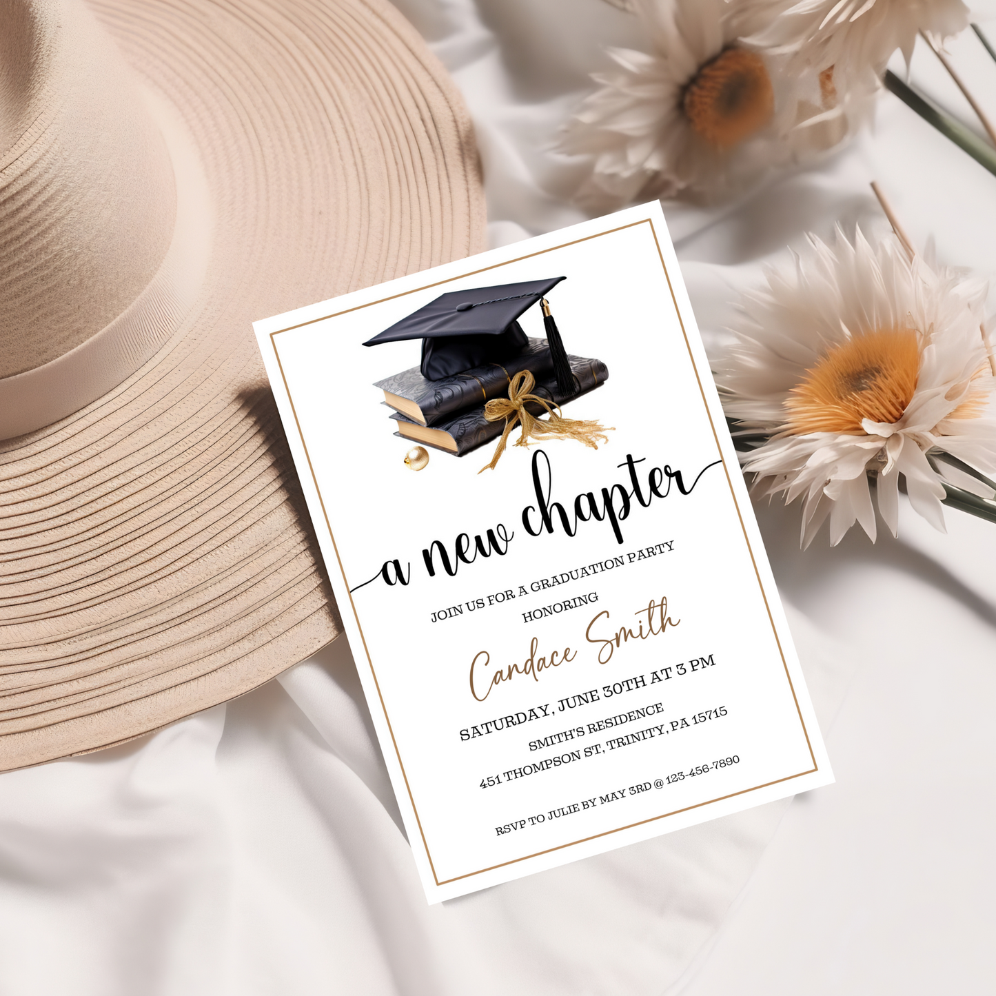 Graduation Invitation Template - A New Chapter