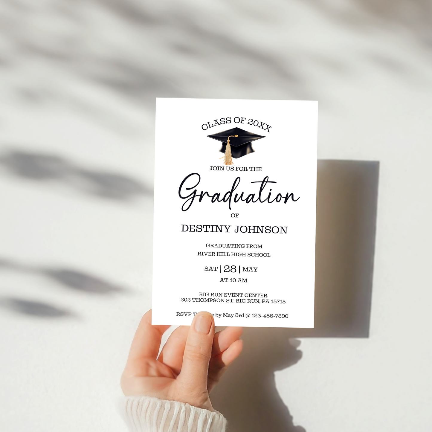 Editable Grad Party Invitation Template