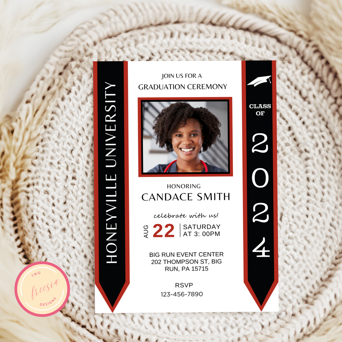 Editable Graduation Invite with Photo