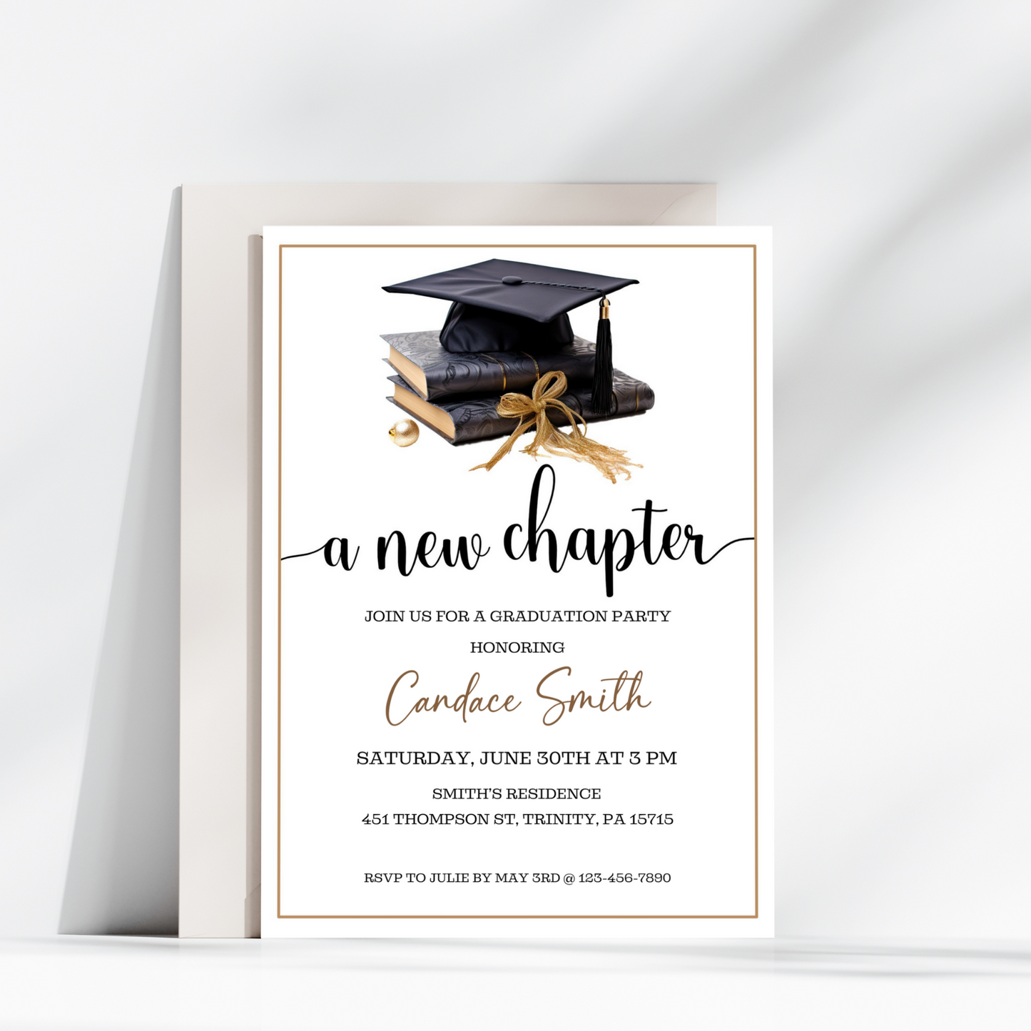 Graduation Invitation Template - A New Chapter