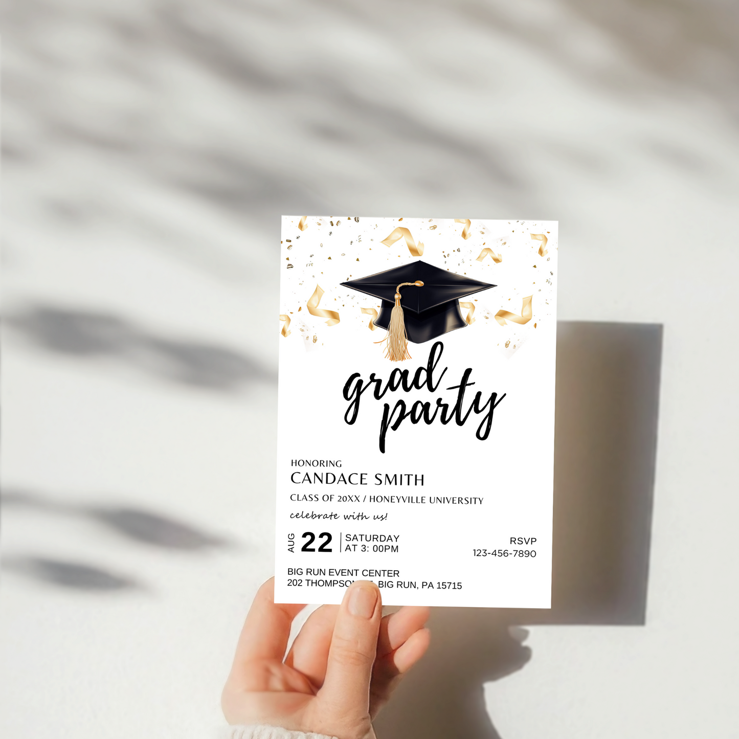 Editable Graduation Party Invitation Template