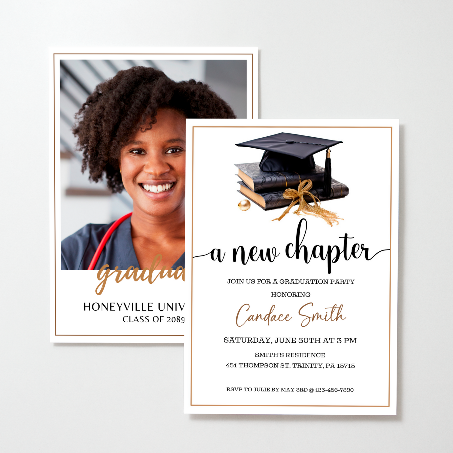 Graduation Invitation Template - A New Chapter