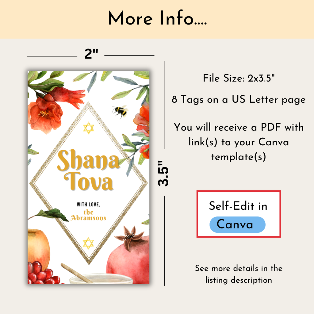 Rosh Hashanah Gift Tag