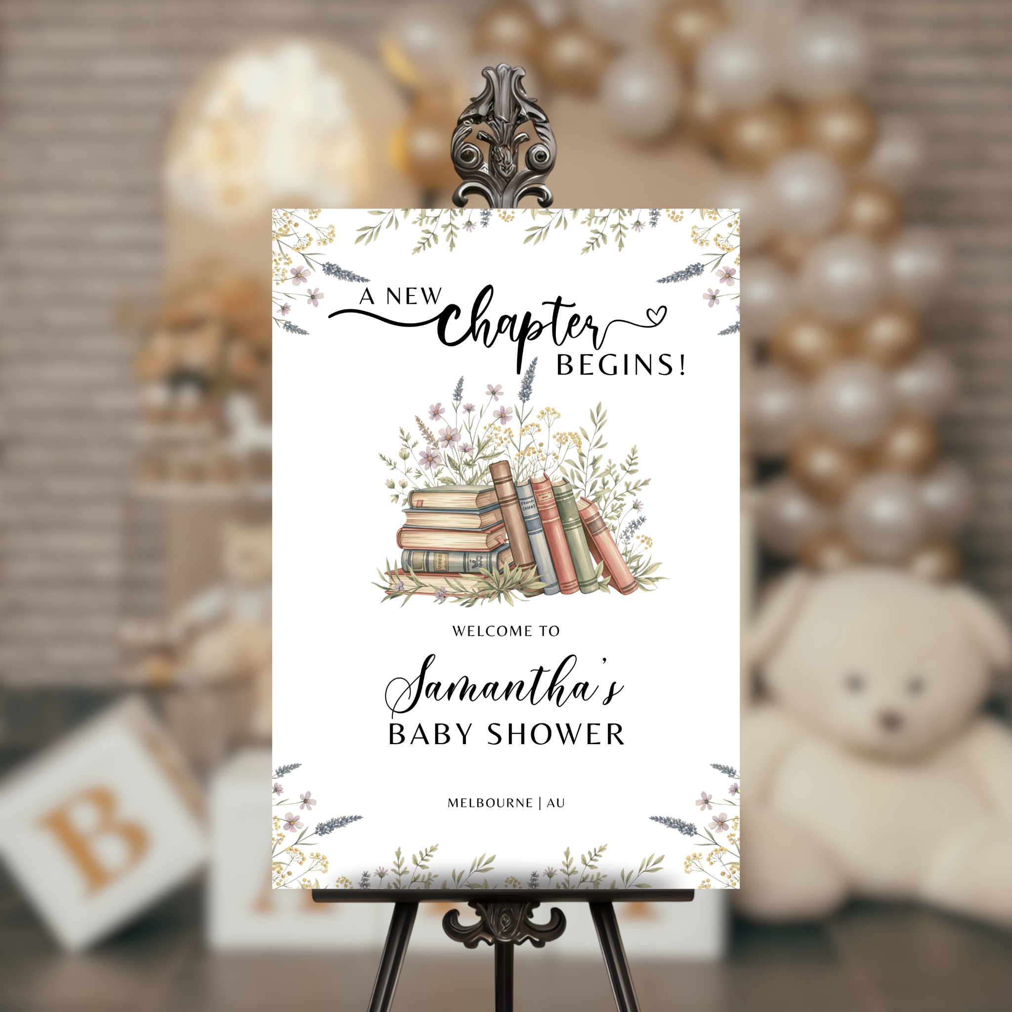 Storybook Baby Shower Welcome Sign