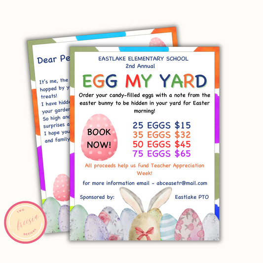 Egg My Yard Flyer - Editable Template