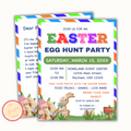 Easter Egg Hunt Party Flyer - Editable Template