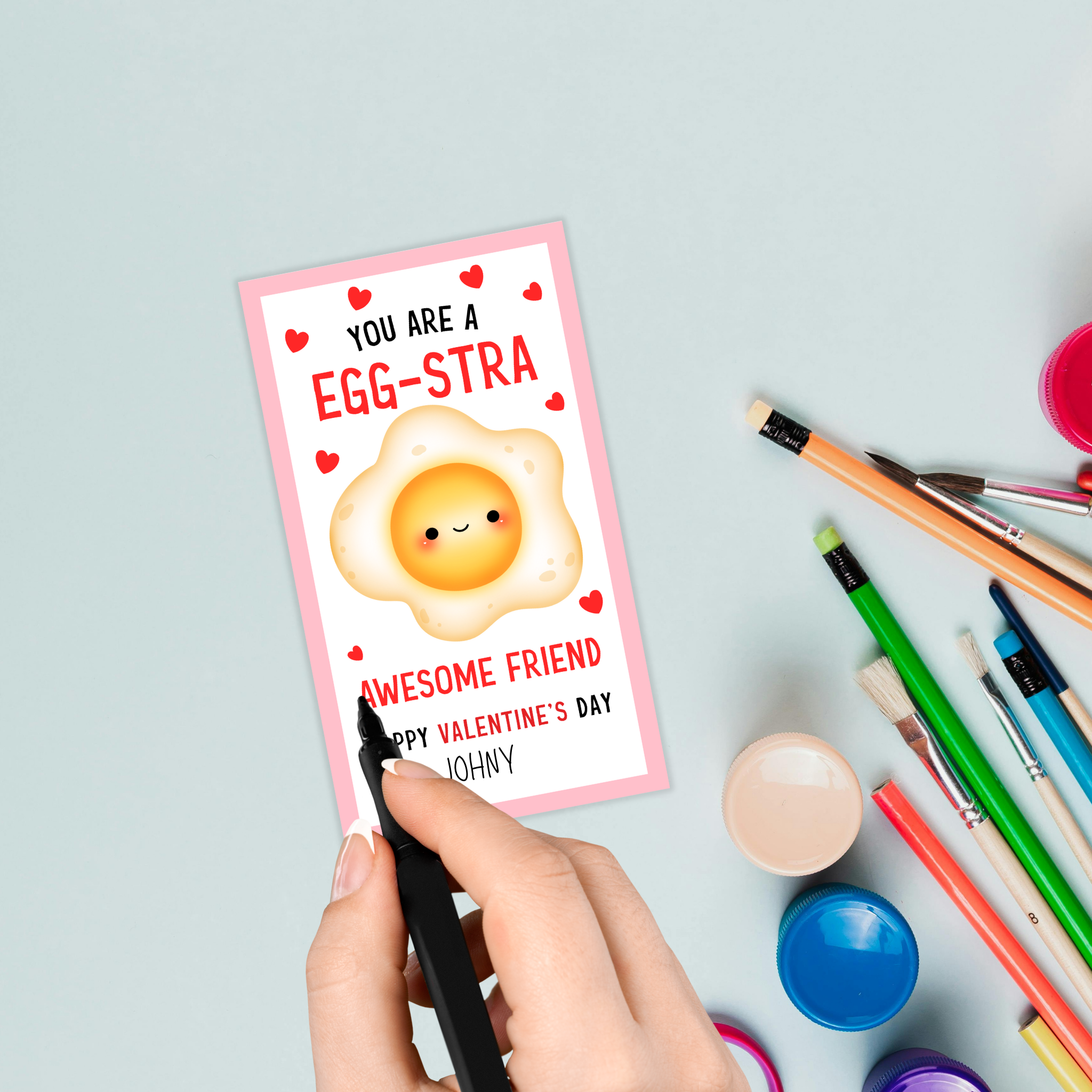 Valentine's Egg-stra Awesome Friend Gift Tag