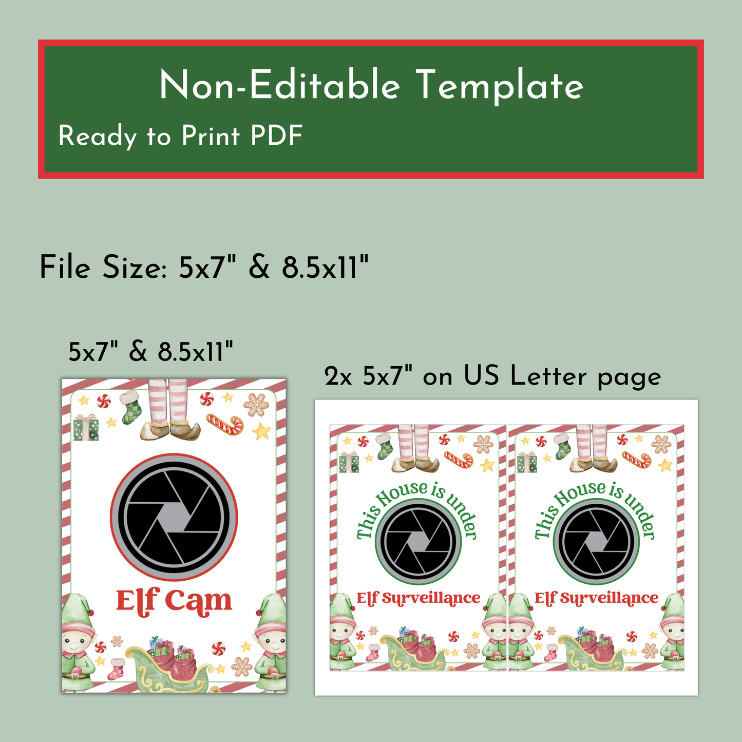Elf Cam & Surveillance Printable