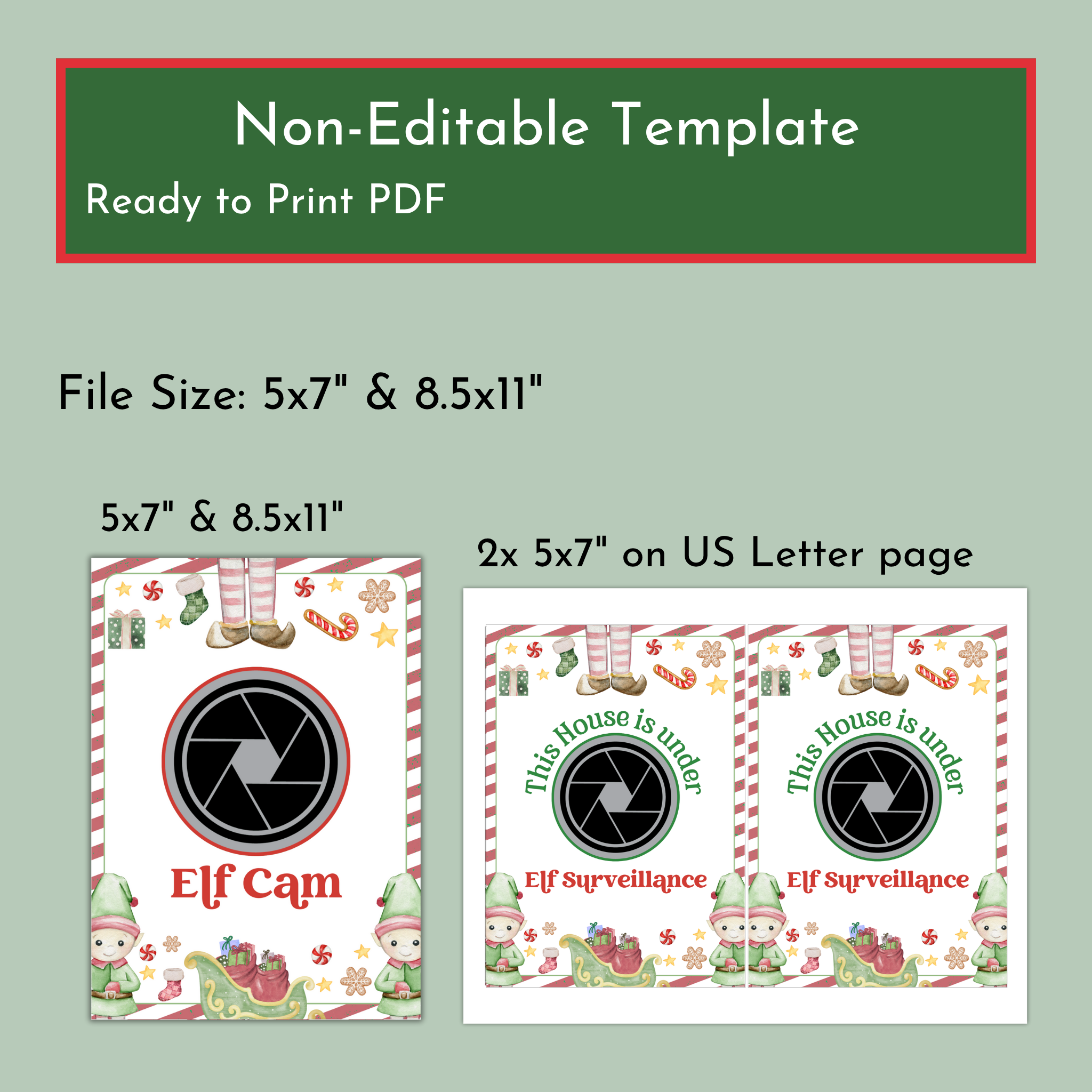 Elf Cam & Surveillance Printable