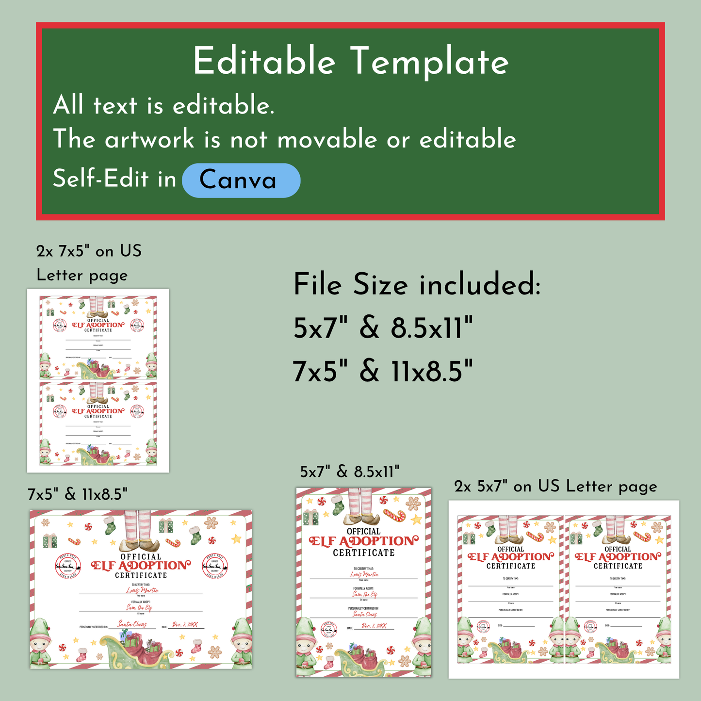 Elf Adoption Certificate