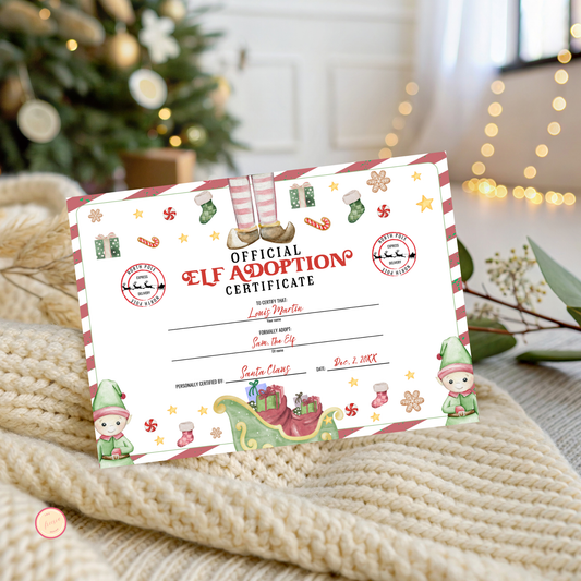 Elf Adoption Certificate
