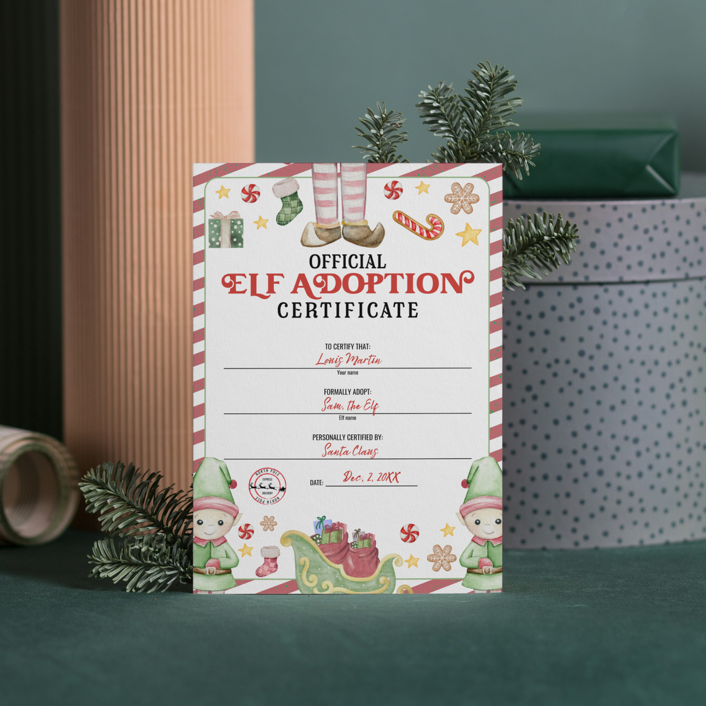 Elf Adoption Certificate