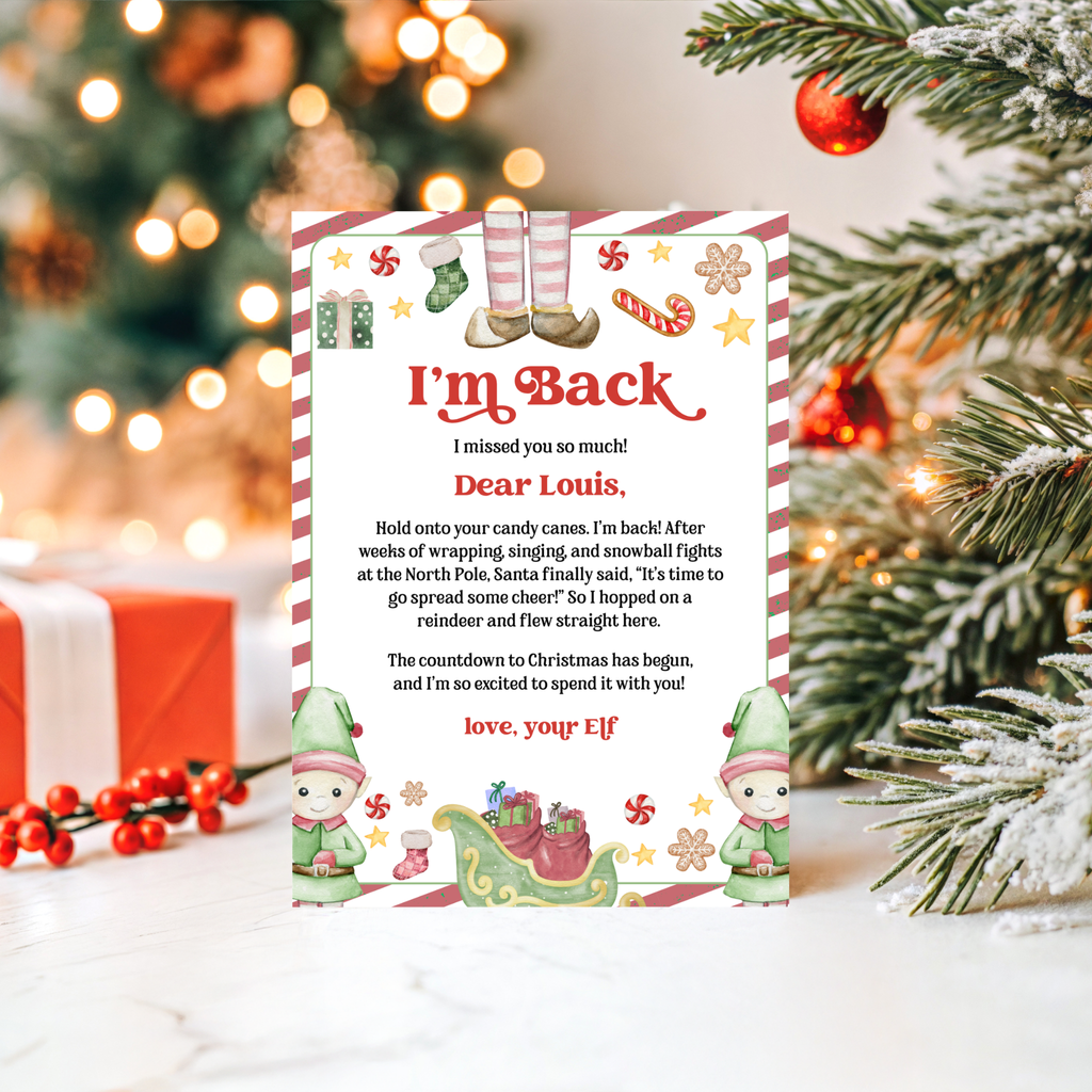 Elf Arrival & Departure Letter