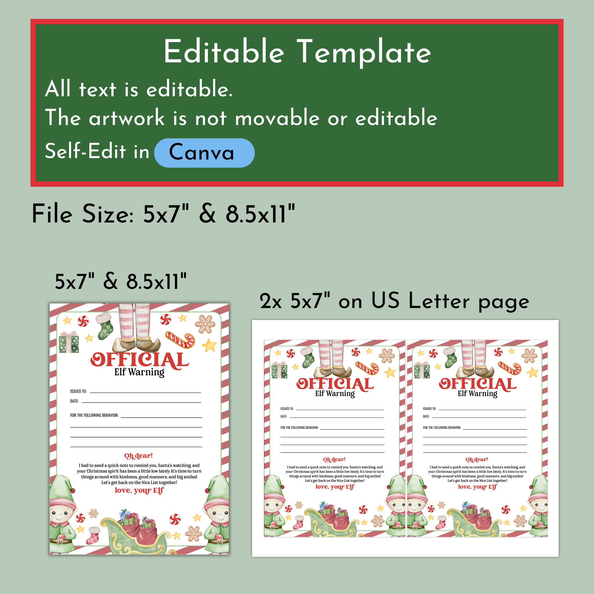 Elf Official Warning Letter