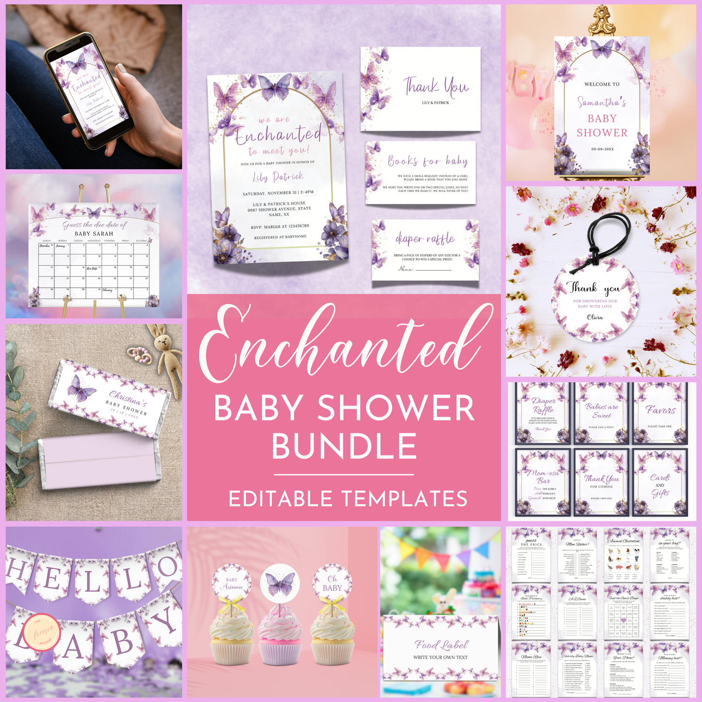 Enchanted Baby Shower Template Bundle #1