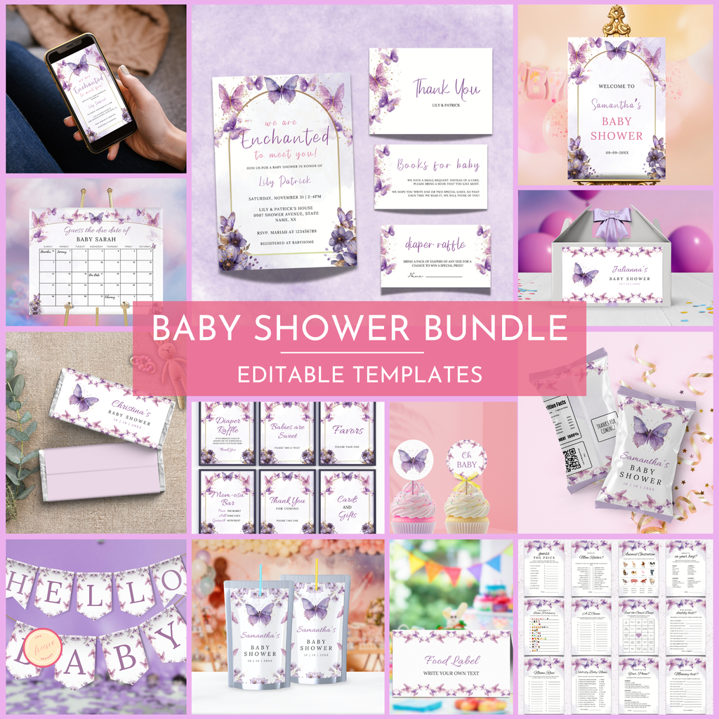 Enchanted Baby Shower Template Bundle