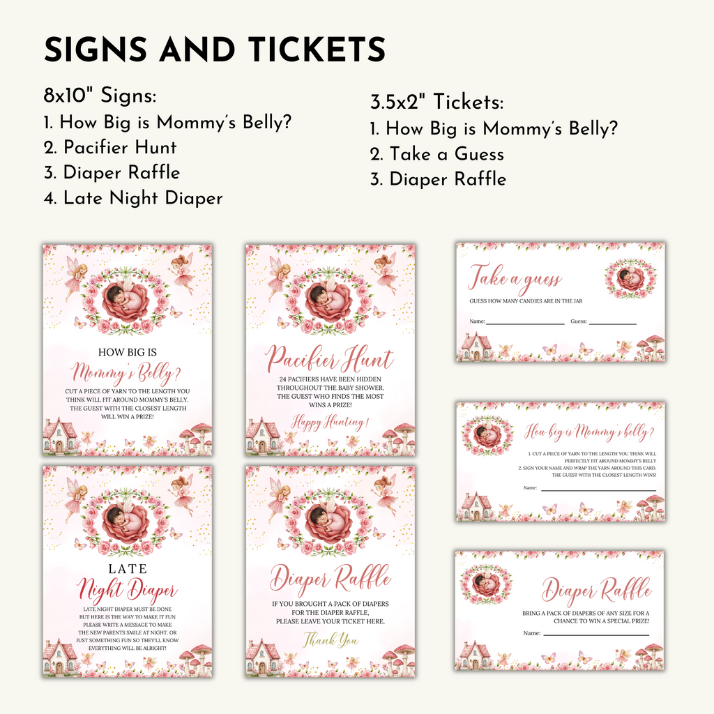 40 Fairy Baby Shower Game