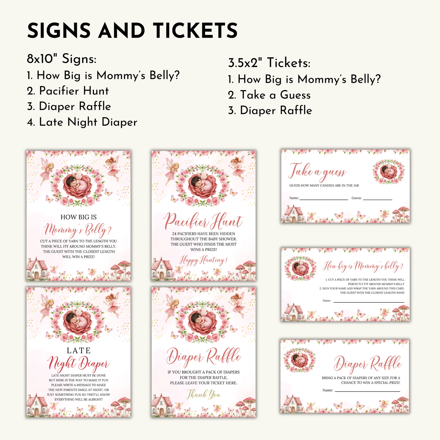 40 Fairy Baby Shower Game