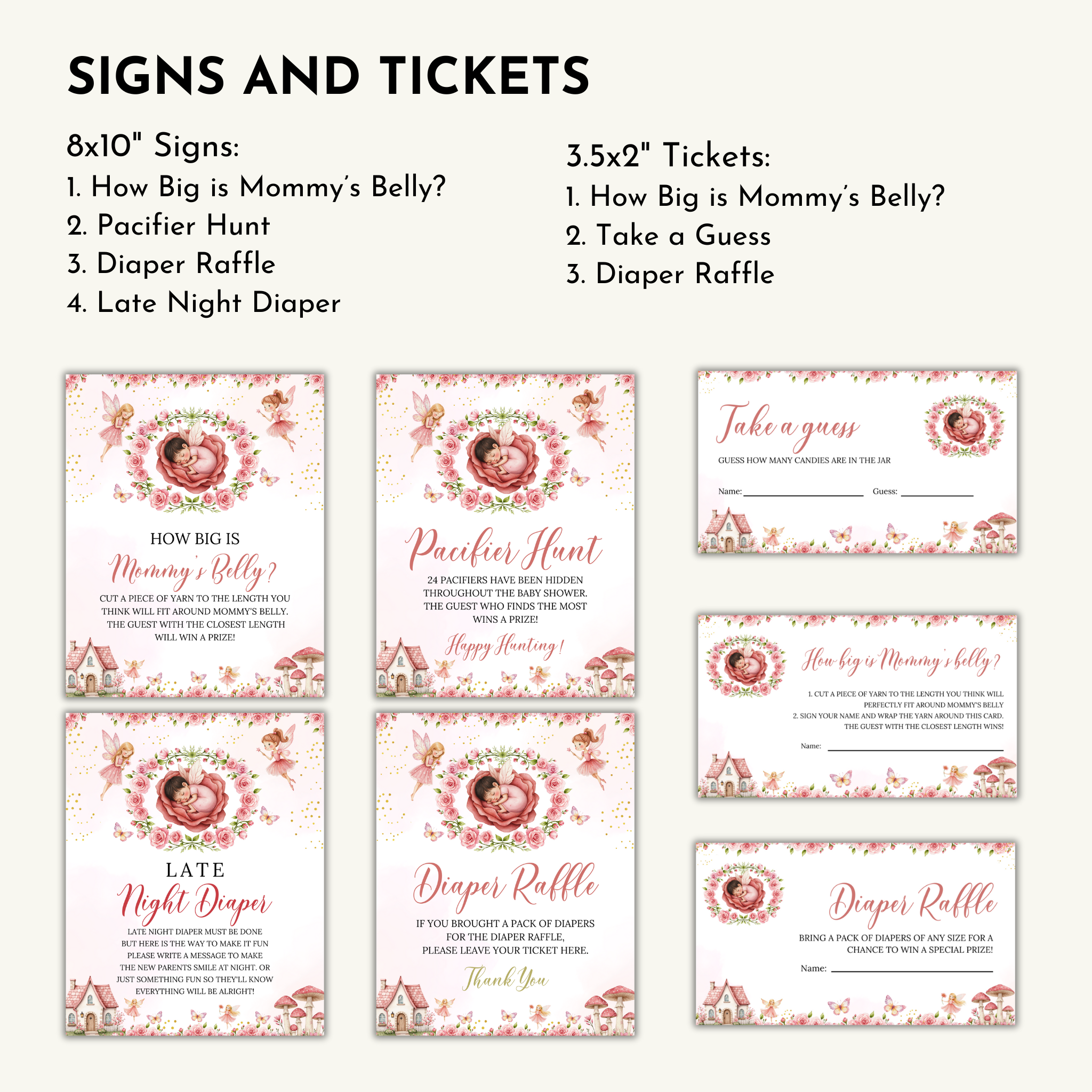40 Fairy Baby Shower Game