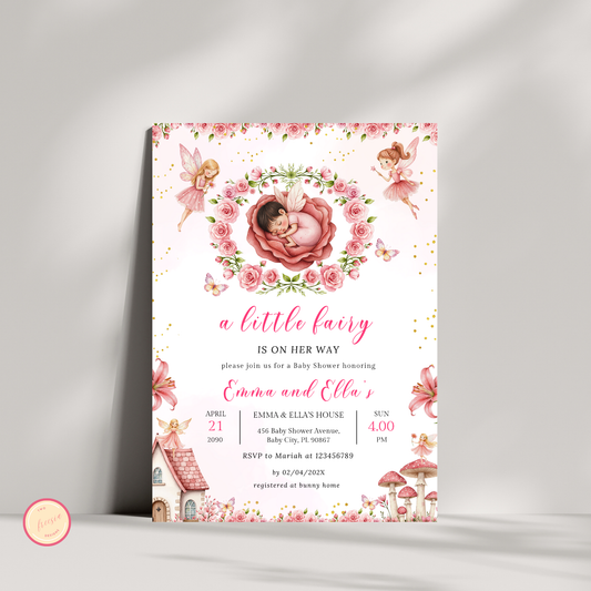 Little Fairy Baby Shower Invitation