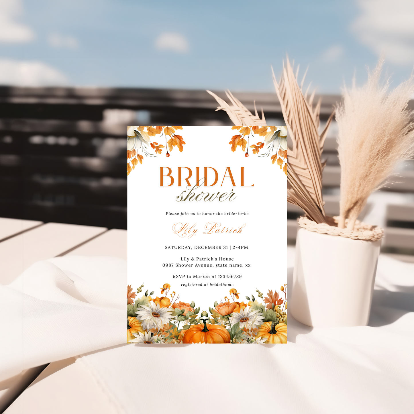 Fall Bridal Shower Invitation - #1