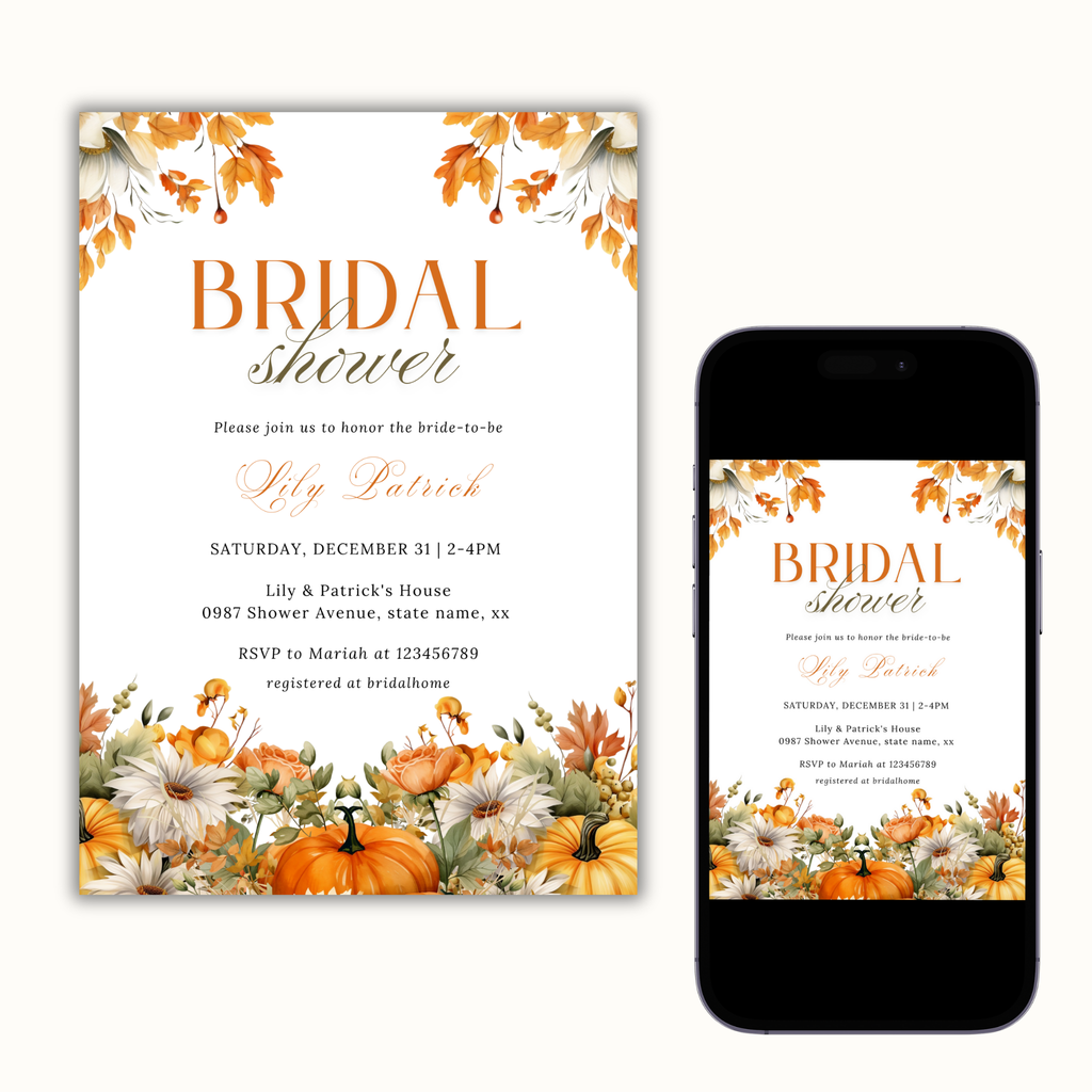 Fall Bridal Shower Invitation - #1