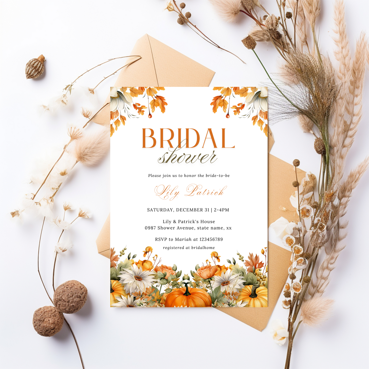 Fall Bridal Shower Invitation - #1