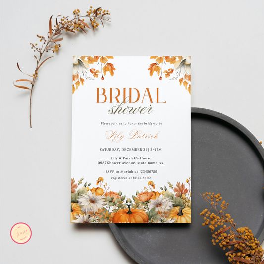 Fall Bridal Shower Invitation - #1