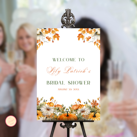 Fall Bridal Shower Welcome Sign #2